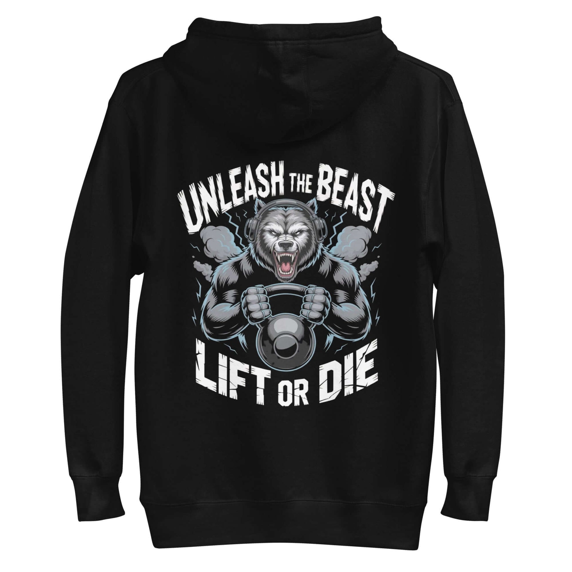 Metal Gym Hoodie | Unleash The Beast Lift Or Die | Grab this metal gym hoodie - killer back design, front logo, soft, stylish, and perfect for metalheads who rule the gym and life!